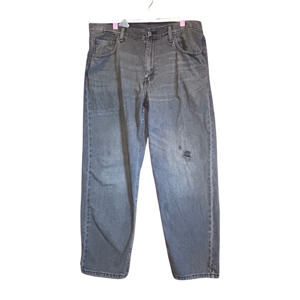 4/$17‎ Levi's 550 Relaxed Fit Jeans Gray Denim Size 36x32 Distressed